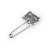 Brosa ac de siguranta Crisalida, 25 x 50 mm, Bufnita Platinium