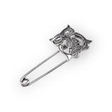 Brosa ac de siguranta Crisalida, 25 x 50 mm, Bufnita Platinium