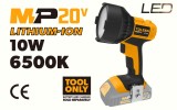 Lampa LED de Lucru Tolsen MP20, 10W, 6500K, Acumulator Li-ion (neinclus), 1000lm, 3 Moduri