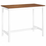Masa Bar Gossi Lemn Masiv, 108x60x91 cm, Maro/Alb, HORECA, Masa Consola/Laterala, Slefuita/Vopsita/Lacuit