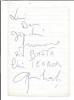 Autograf cu dedicatie George Mihaita