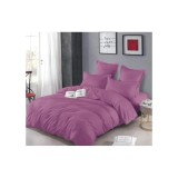 Cumpara ieftin Lenjerie de Pat Dublu, Bumbac Finet-Creponat, 6 Piese, Mov-LJ1106