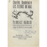 LES FLEURS DU MAL / FLORILE RAULUI de CHARLES BAUDELAIRE, BUC. 1967