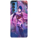 Husa compatibila cu Motorola Edge 20 Lite model Baal Genshin Impact, Silicon, TPU, Viceversa, Transparent, Carcasa