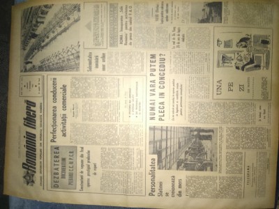 ZIARUL ROMANIA LIBERA 11 NOIEMBRIE 1967 foto