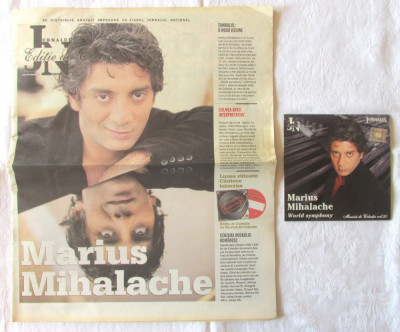 MARIUS MIHALACHE - CD Muzica de colectie Vol. 25 + ziar JURNALUL NATIONAL 2007 foto