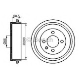 Tambur frana VW LUPO (6X1, 6E1) (1998 - 2005) BOSCH 0 986 477 106