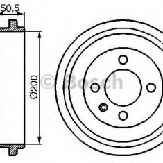 Tambur frana VW POLO Variant (6KV5) (1997 - 2001) BOSCH 0 986 477 106