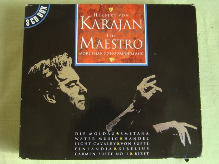 HERBERT VON KARAJAN - The Maestro - 3 C D Originale ca NOI