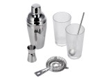 Cumpara ieftin Set preparare cocktail, 6 piese, otel argintiu sticla, 550 ml