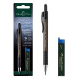 Creion Mecanic Faber Castell, Grip Matic, Mină 0.7 mm, Corp Negru, Radieră Incorporată
