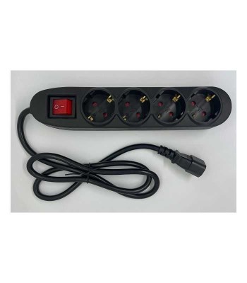 Cablu de alimentare IEC320-14 tata - 4x SCHUKO mama 1m 3x1.5mm2 16A foto