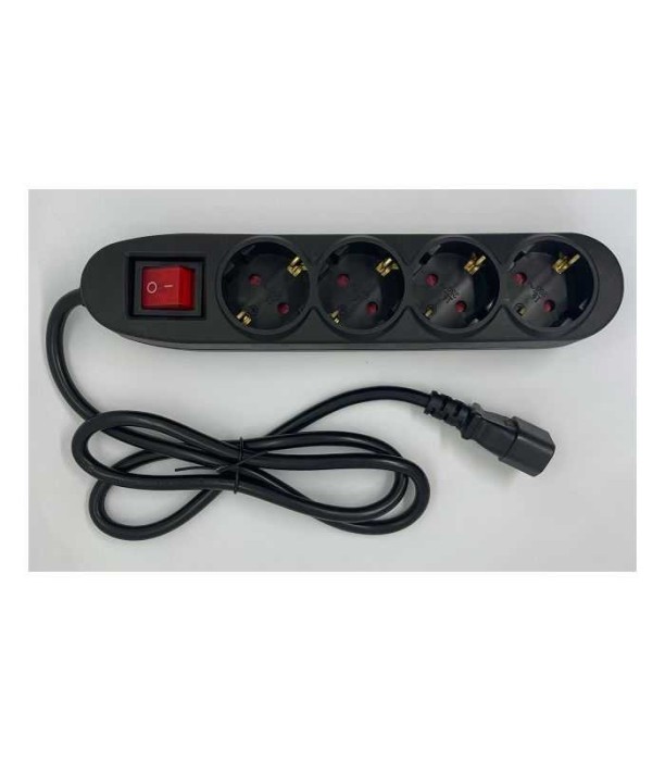 Cablu de alimentare IEC320-14 tata - 4x SCHUKO mama 1m 3x1.5mm2 16A