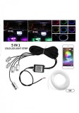 kit Lumini ambientale auto 6M neon RGB, aplicatie prin Bluetooth