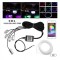 kit Lumini ambientale auto 6M neon RGB, aplicatie prin Bluetooth