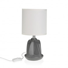 Lampa de masa Adam, Versa, 13 x 10.5 x 29 cm, 1 x E14, 25W, ceramica, gri