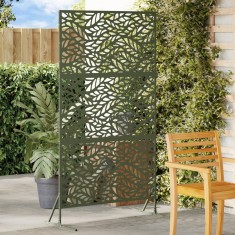 vidaXL Ecran de confiden?ialitate verde masliniu 100x50x180 cm din o?el. foto