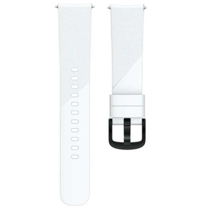 Curea silicon, compatibila Ticwatch E, telescoape Quick Release, 20mm, Alb