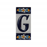 Numar Casa, Litera G, Flamenco, Multicolor, Ceramica, 7.5X3.5 cm, Hand Made, Oem
