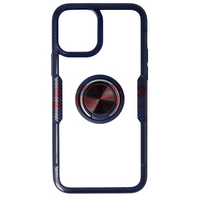 Toc TPU+PC Carbon Ring Case Apple iPhone 12 Blue foto