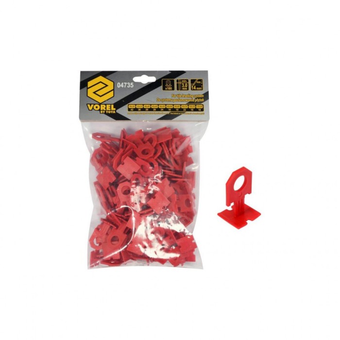 Clips 3mm pt sistem nivel. placi 100 buc Vorel 04735