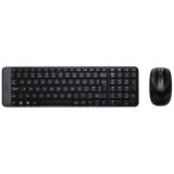 Kit wireless tastatura, Mouse Logitech MK220, Negru