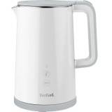 Fierbator Tefal Sense KO693110, 1800W, capacitate 1.5L, ecran digital, 5 trepte de temperatura, baza rotativa, interior inox, alb