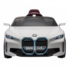 Masinuta electrica 12V cu scaun piele si roti EVA BMW I4 White