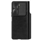 Cumpara ieftin Husa pentru Samsung Galaxy Z Fold5, Nillkin QIN Pro Leather Case, Black