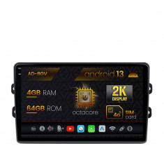 Navigatie Dacia Renault, Android 13, V-Octacore 4GB RAM + 64GB ROM, 9.5 Inch AD-BGV9004+AD-BGRKIT383