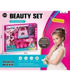 Set Cosmetic si de Joaca pentru Fete, cu Uscator de Par, Geanta si Accesorii, Plastic Netoxic, +3 Ani, 36x30x5cm