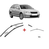 Cumpara ieftin Set 3 stergatoare SKODA OCTAVIA II Combi (1Z5) 2004-2013, parbriz si luneta, Valeo Silencio