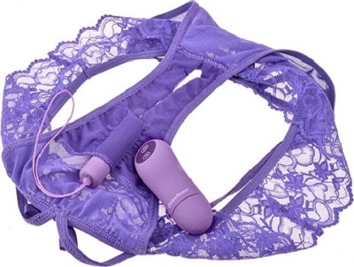 Bikini cu Glont Vibrator, 20 Moduri Vibratii, Remote Control, Mov, S-L foto