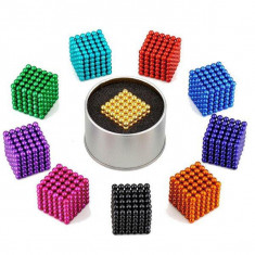 Bile magnetice Neocube antistres, 5 mm, 124 piese MULTICOLOR foto