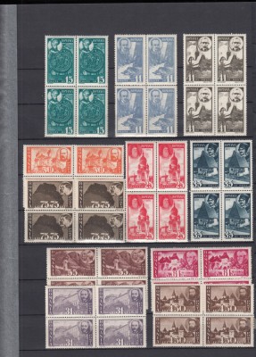 ROMANIA 1945 LP 170 PENTRU ARDELENI BLOCURI DE 4 TIMBRE MNH foto