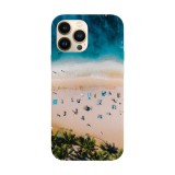 Husa compatibila cu Apple iPhone 14 Plus model Tropical beach, Silicon, TPU, Viceversa, Transparent, Carcasa