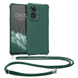 Cumpara ieftin Husa Kwmobile pentru OnePlus Nord 2T, Silicon, Verde, 58770.80, Textil, Carcasa