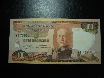 ANGOLA 100 ESCUDOS 1972 foto