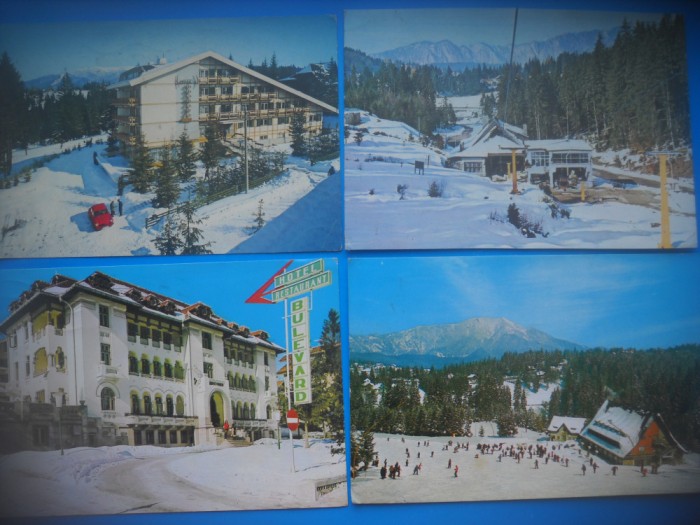 HOPCT LOT 3485 -4 CARTI POSTALE--IARNA LA PREDEAL-JUD BRASOV-CIRCULATE