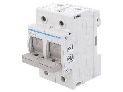 Separator cu Fuzibil 63A 400V pentru Șină DIN Poli 2 foto