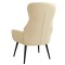 Scaun de relaxare, crem, material textil - 4