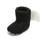 Cizmulite negre cu aripioare (Marime Disponibila: 6-9 luni (Marimea 19