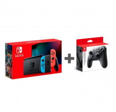 Consola NINTENDO Switch (Joy-Con Neon Red/Blue) V2 plus PRO Controller foto