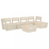 Cumpara ieftin Set mobilier gradina din paleti, 6 piese, lemn de molid tratat