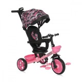 Cumpara ieftin Tricicleta pentru copii cu sezut rotativ la 360 grade, Lorelli Revel, 1-5 ani, Pink Grunge