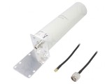 Antenă Albă SMA 50W 600-2700MHz 50&Omega; 3m 30dBi, QOLTEC
