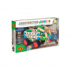 Set constructie 95 piese din lemn Constructor Junior- 3 in 1 Camion, Alexander EduKinder World