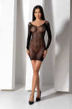 Rochie Sexy cu Maneci, Negru, S-L, Passion