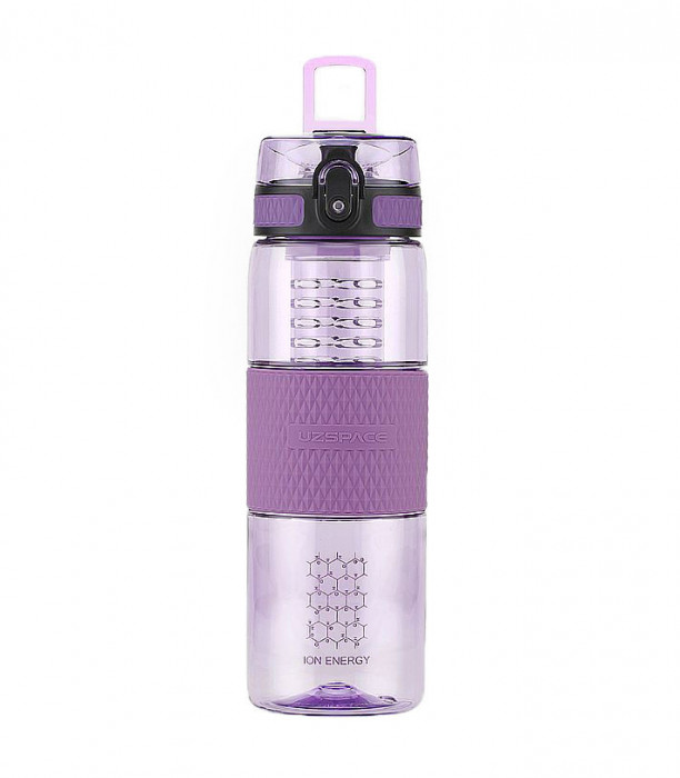 Sticla apa Uzspace Tritan, fara BPA cu capac 700ml violet Handy KitchenServ