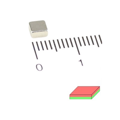 Magnet neodim N52 4x4x2 mm, bloc de dimensiune mica foto